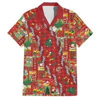 Mele Kalikimaka Pakalana Pikake Lei Family Matching Off The Shoulder Long Sleeve Dress and Hawaiian Shirt Hawaiian Rodeo Paniolo Omaomao Palaka LT9 Dad's Shirt - Short Sleeve Green - Polynesian Pride
