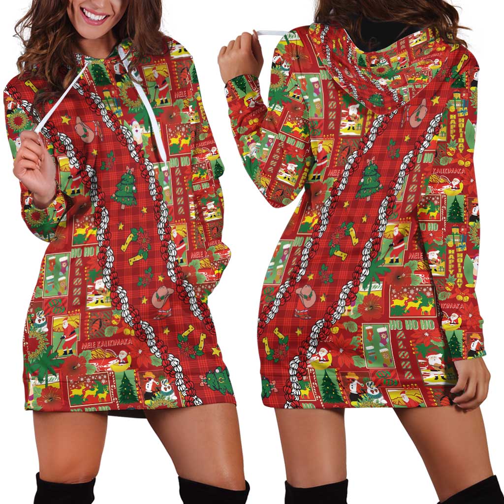 Mele Kalikimaka Pakalana Pikake Lei Hoodie Dress Hawaiian Rodeo Paniolo Omaomao Palaka LT9 - Polynesian Pride