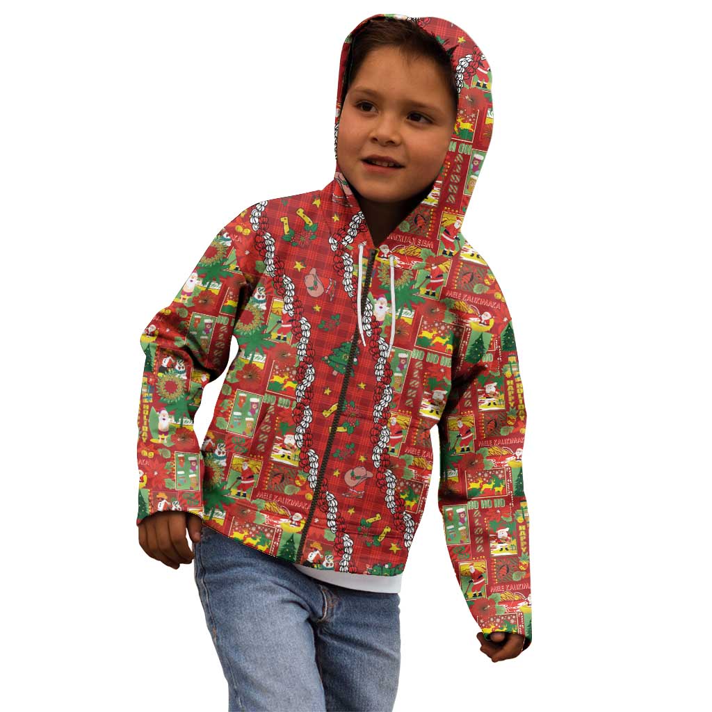 Mele Kalikimaka Pakalana Pikake Lei Kid Hoodie Hawaiian Rodeo Paniolo Omaomao Palaka LT9 - Polynesian Pride