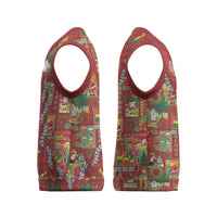 Mele Kalikimaka Pakalana Pikake Lei Christmas Knitted V-Neck Vest Hawaiian Rodeo Paniolo Omaomao Palaka LT9 - Polynesian Pride