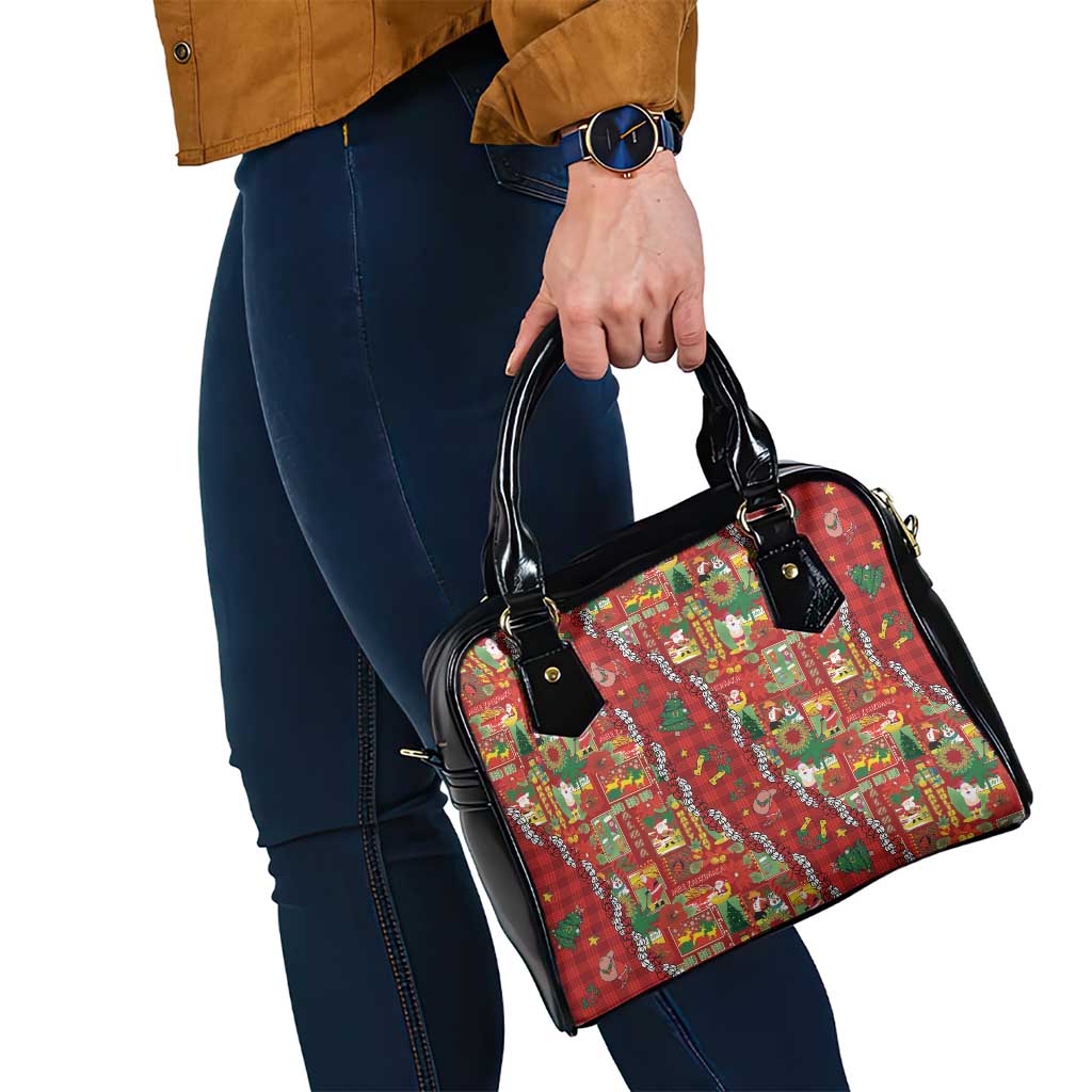 Mele Kalikimaka Pakalana Pikake Lei Shoulder Handbag Hawaiian Rodeo Paniolo Omaomao Palaka - Polynesian Pride