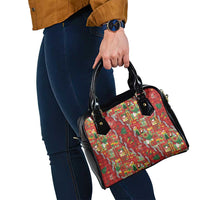Mele Kalikimaka Pakalana Pikake Lei Shoulder Handbag Hawaiian Rodeo Paniolo Omaomao Palaka - Polynesian Pride