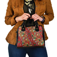 Mele Kalikimaka Pakalana Pikake Lei Shoulder Handbag Hawaiian Rodeo Paniolo Omaomao Palaka - Polynesian Pride