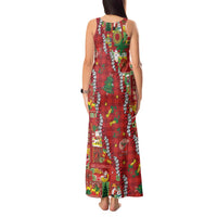 Mele Kalikimaka Pakalana Pikake Lei Tank Maxi Dress Hawaiian Rodeo Paniolo Omaomao Palaka LT9 - Polynesian Pride