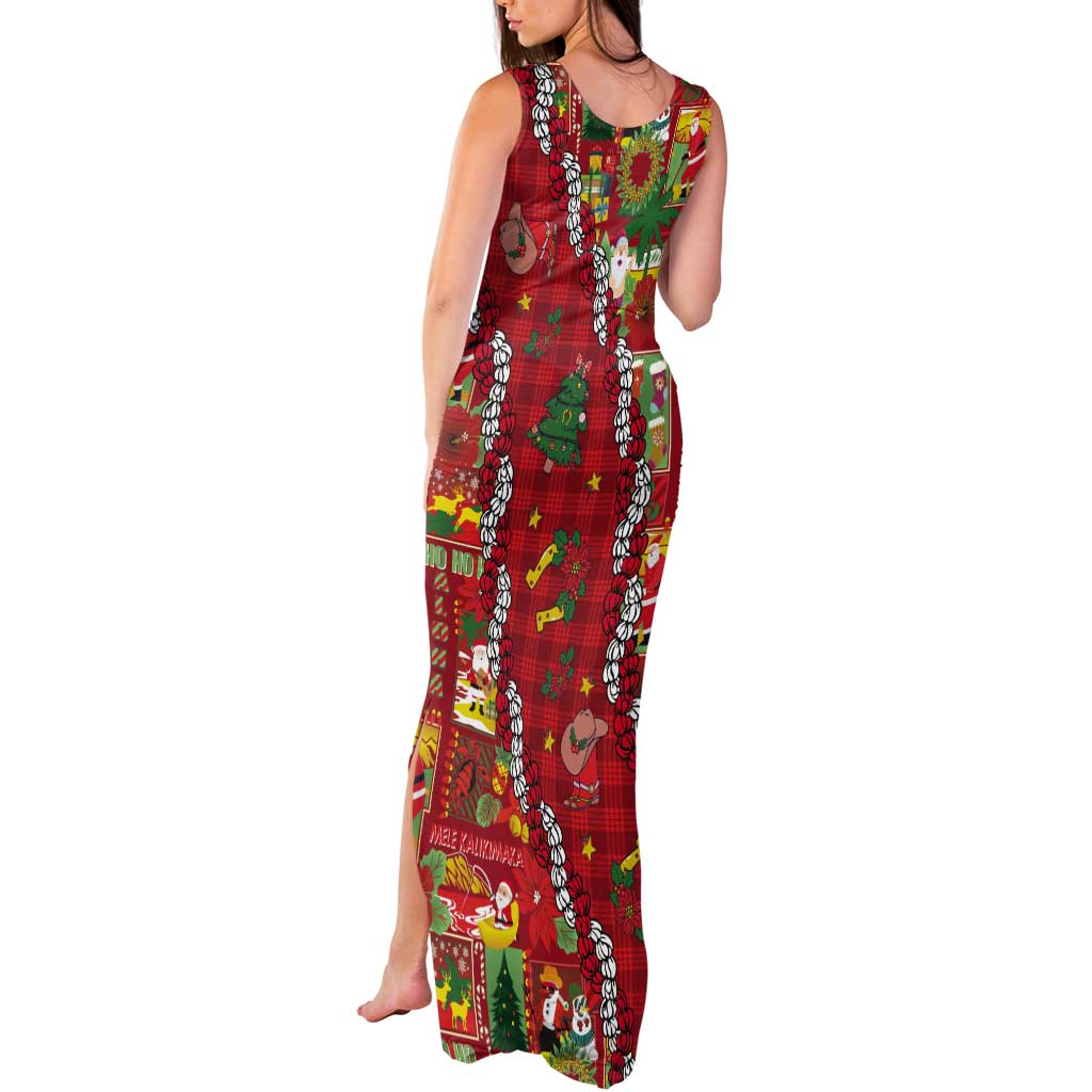 Mele Kalikimaka Pakalana Pikake Lei Tank Maxi Dress Hawaiian Rodeo Paniolo Omaomao Palaka LT9 - Polynesian Pride