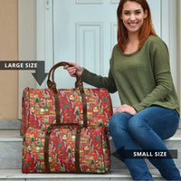 Mele Kalikimaka Pakalana Pikake Lei Travel Bag Hawaiian Rodeo Paniolo Omaomao Palaka - Polynesian Pride