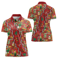 Mele Kalikimaka Pakalana Pikake Lei Women Polo Shirt Hawaiian Rodeo Paniolo Omaomao Palaka LT9 - Polynesian Pride