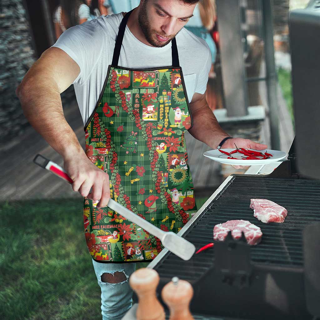 Mele Kalikimaka Pakalana Pikake Lei Apron Hawaiian Rodeo Paniolo Ulaula Palaka - Polynesian Pride