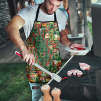 Mele Kalikimaka Pakalana Pikake Lei Apron Hawaiian Rodeo Paniolo Ulaula Palaka - Polynesian Pride