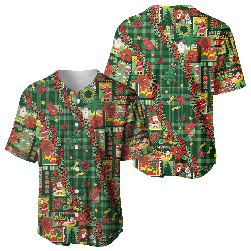 Mele Kalikimaka Pakalana Pikake Lei Baseball Jersey Hawaiian Rodeo Paniolo Ulaula Palaka - Polynesian Pride