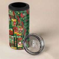Mele Kalikimaka Pakalana Pikake Lei 4 in 1 Can Cooler Tumbler Hawaiian Rodeo Paniolo Ulaula Palaka LT9 - Polynesian Pride