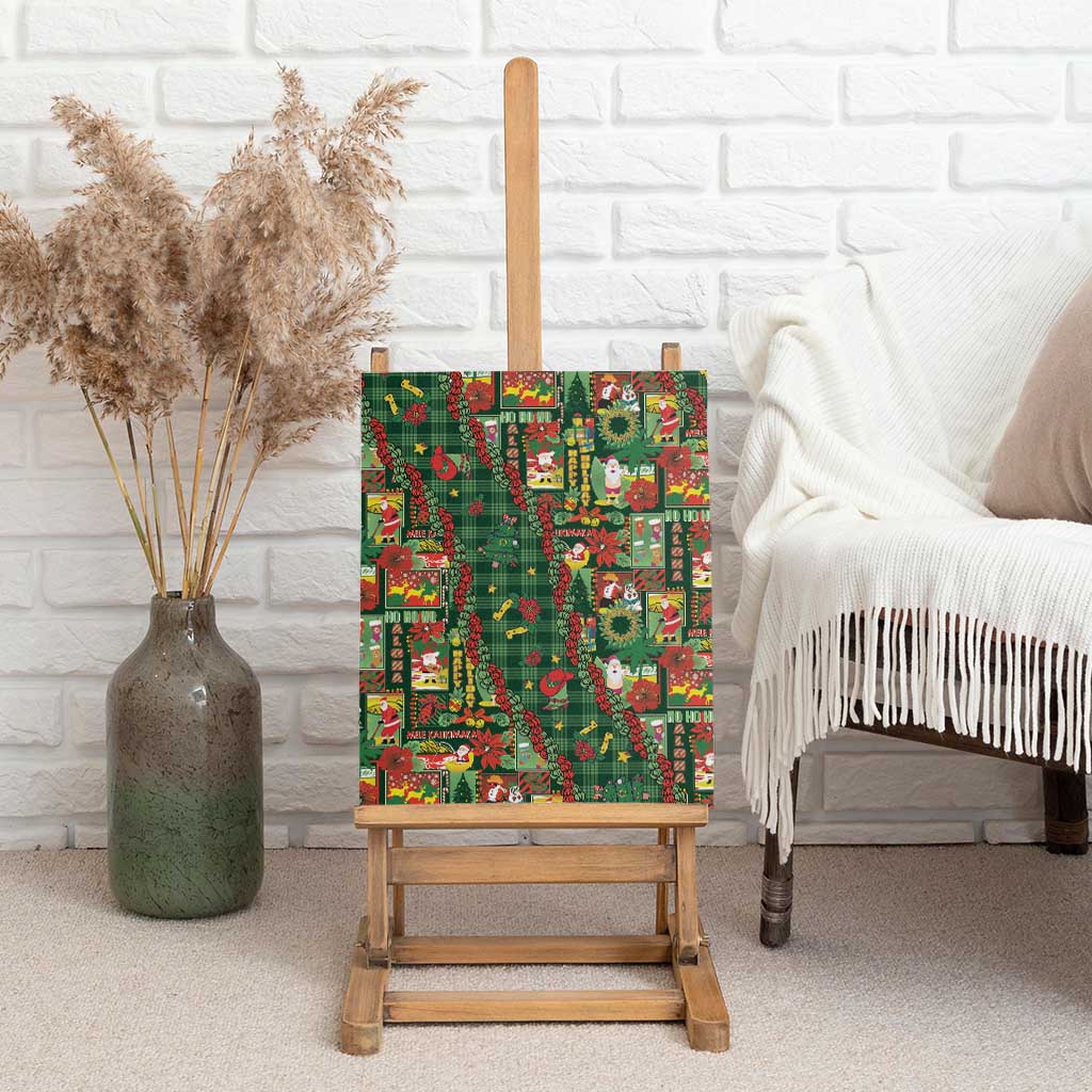 Mele Kalikimaka Pakalana Pikake Lei Canvas Wall Art Hawaiian Rodeo Paniolo Ulaula Palaka - Polynesian Pride