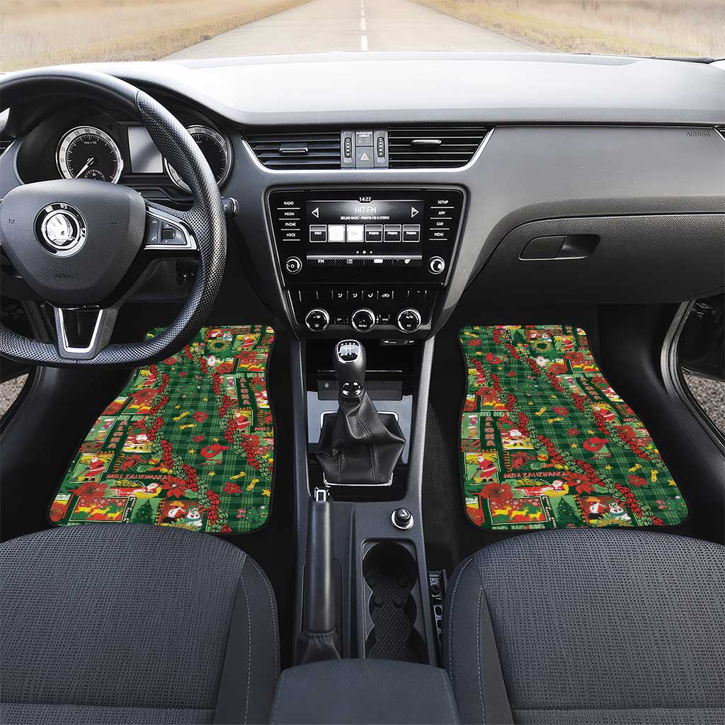 Mele Kalikimaka Pakalana Pikake Lei Car Mats Hawaiian Rodeo Paniolo Ulaula Palaka - Polynesian Pride