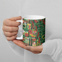 Mele Kalikimaka Pakalana Pikake Lei Ceramic Mug Hawaiian Rodeo Paniolo Ulaula Palaka - Polynesian Pride