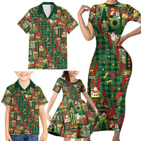 Mele Kalikimaka Pakalana Pikake Lei Family Matching Short Sleeve Bodycon Dress and Hawaiian Shirt Hawaiian Rodeo Paniolo Ulaula Palaka LT9 - Polynesian Pride
