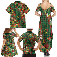 Mele Kalikimaka Pakalana Pikake Lei Family Matching Summer Maxi Dress and Hawaiian Shirt Hawaiian Rodeo Paniolo Ulaula Palaka LT9 - Polynesian Pride