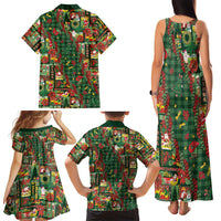 Mele Kalikimaka Pakalana Pikake Lei Family Matching Tank Maxi Dress and Hawaiian Shirt Hawaiian Rodeo Paniolo Ulaula Palaka LT9 - Polynesian Pride