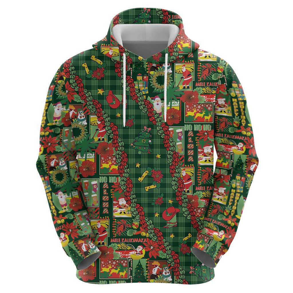 Mele Kalikimaka Pakalana Pikake Lei Hoodie Hawaiian Rodeo Paniolo Ulaula Palaka LT9 - Polynesian Pride
