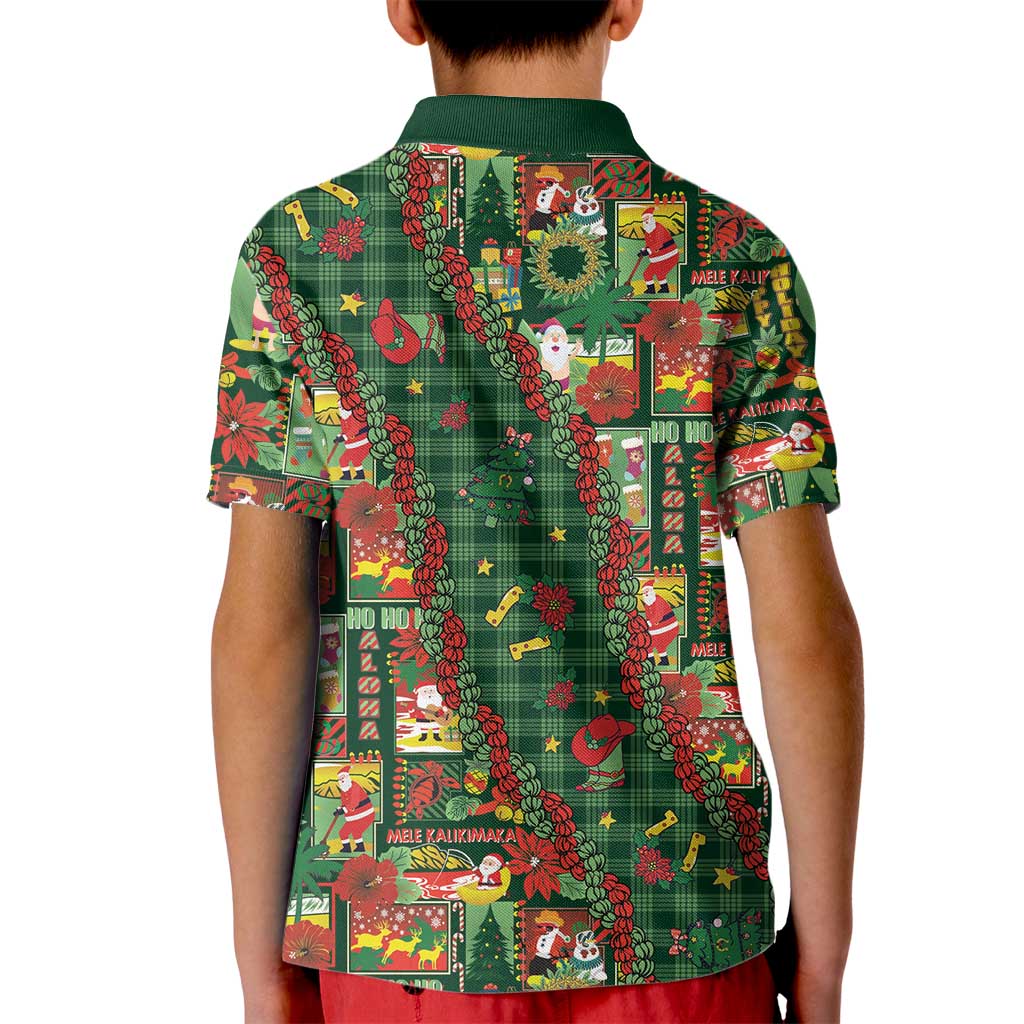 Mele Kalikimaka Pakalana Pikake Lei Kid Polo Shirt Hawaiian Rodeo Paniolo Ulaula Palaka LT9 - Polynesian Pride