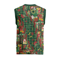 Mele Kalikimaka Pakalana Pikake Lei Christmas Knitted V-Neck Vest Hawaiian Rodeo Paniolo Ulaula Palaka LT9 - Polynesian Pride