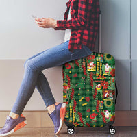 Mele Kalikimaka Pakalana Pikake Lei Luggage Cover Hawaiian Rodeo Paniolo Ulaula Palaka - Polynesian Pride