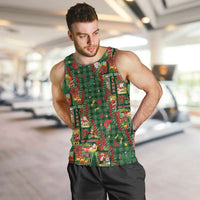 Mele Kalikimaka Pakalana Pikake Lei Men Tank Top Hawaiian Rodeo Paniolo Ulaula Palaka - Polynesian Pride