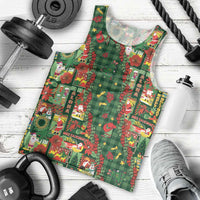 Mele Kalikimaka Pakalana Pikake Lei Men Tank Top Hawaiian Rodeo Paniolo Ulaula Palaka - Polynesian Pride