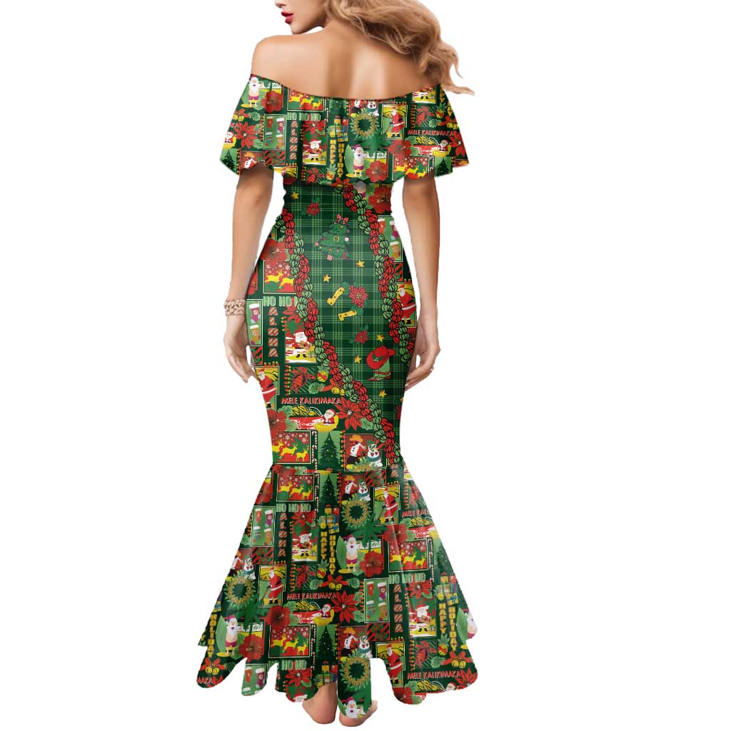 Mele Kalikimaka Pakalana Pikake Lei Mermaid Dress Hawaiian Rodeo Paniolo Ulaula Palaka - Polynesian Pride