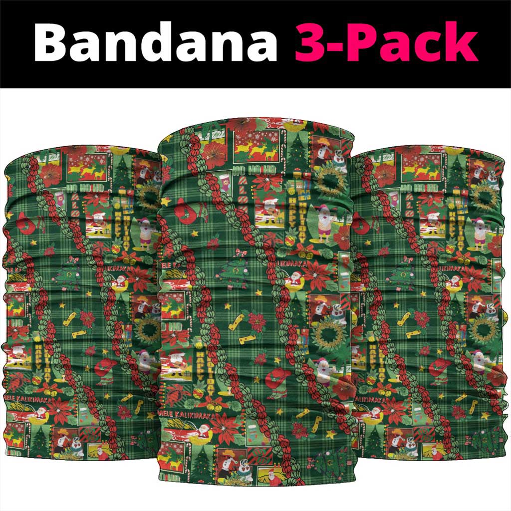 Mele Kalikimaka Pakalana Pikake Lei Neck Gaiter Hawaiian Rodeo Paniolo Ulaula Palaka - Polynesian Pride
