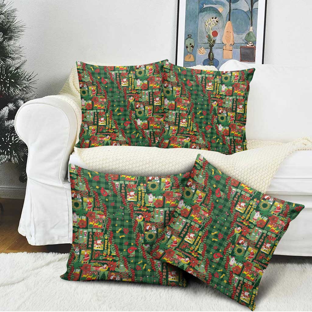 Mele Kalikimaka Pakalana Pikake Lei Pillow Cover Hawaiian Rodeo Paniolo Ulaula Palaka - Polynesian Pride