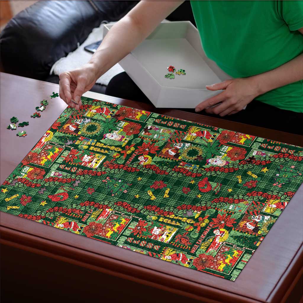 Mele Kalikimaka Pakalana Pikake Lei Puzzle Hawaiian Rodeo Paniolo Ulaula Palaka - Polynesian Pride