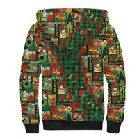 Mele Kalikimaka Pakalana Pikake Lei Sherpa Hoodie Hawaiian Rodeo Paniolo Ulaula Palaka LT9 - Polynesian Pride
