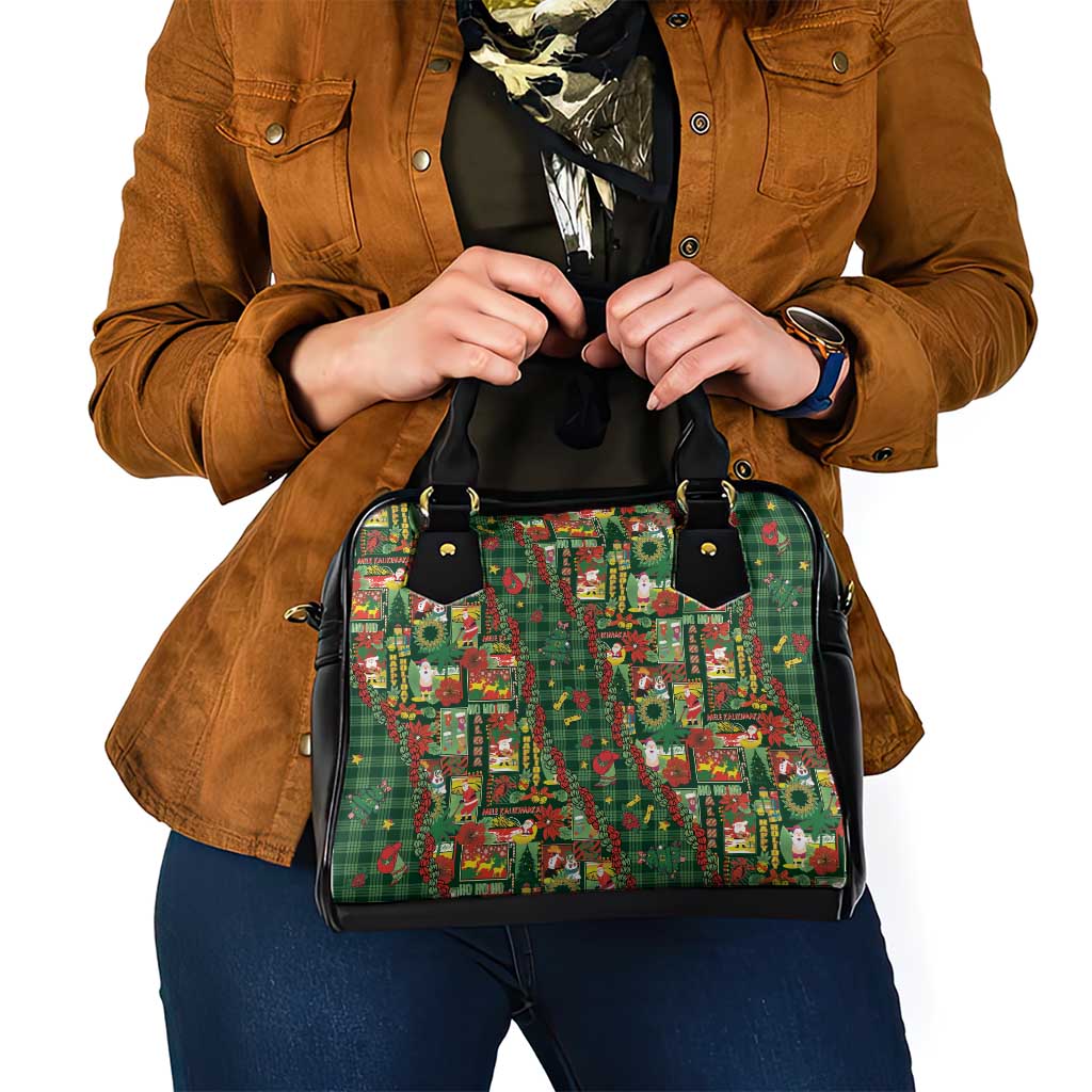 Mele Kalikimaka Pakalana Pikake Lei Shoulder Handbag Hawaiian Rodeo Paniolo Ulaula Palaka - Polynesian Pride