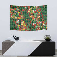 Mele Kalikimaka Pakalana Pikake Lei Tapestry Hawaiian Rodeo Paniolo Ulaula Palaka - Polynesian Pride