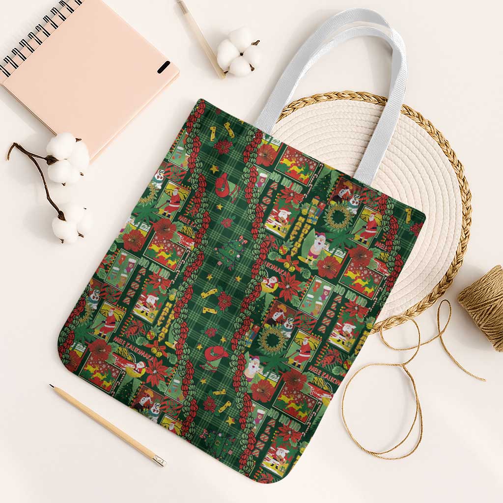 Mele Kalikimaka Pakalana Pikake Lei Tote Bag Hawaiian Rodeo Paniolo Ulaula Palaka - Polynesian Pride