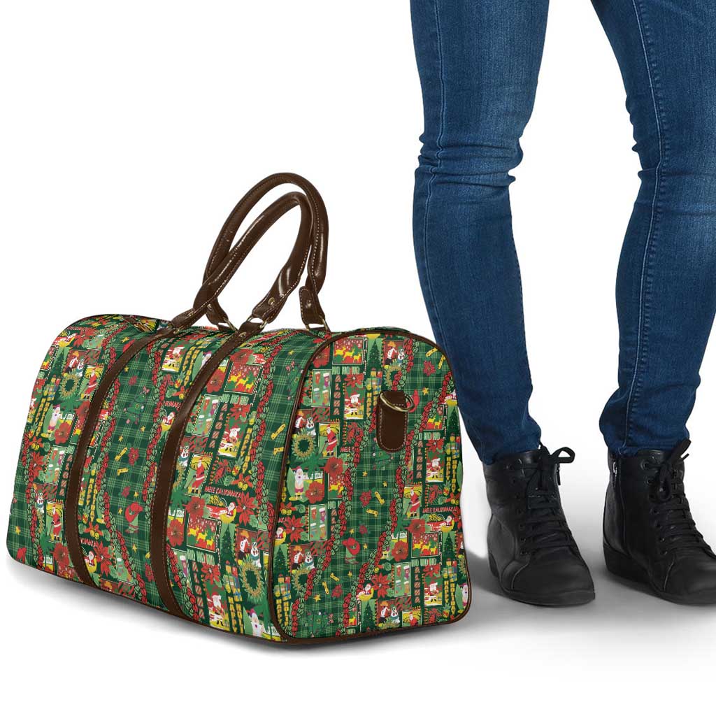 Mele Kalikimaka Pakalana Pikake Lei Travel Bag Hawaiian Rodeo Paniolo Ulaula Palaka - Polynesian Pride