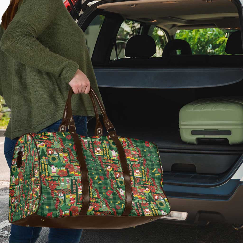 Mele Kalikimaka Pakalana Pikake Lei Travel Bag Hawaiian Rodeo Paniolo Ulaula Palaka - Polynesian Pride