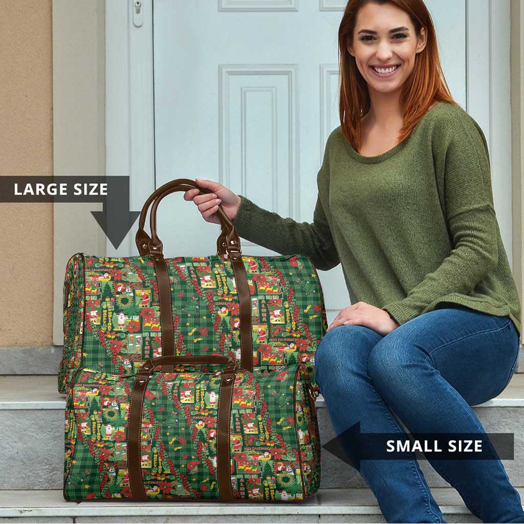 Mele Kalikimaka Pakalana Pikake Lei Travel Bag Hawaiian Rodeo Paniolo Ulaula Palaka - Polynesian Pride