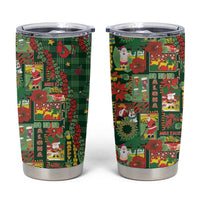 Mele Kalikimaka Pakalana Pikake Lei Tumbler Cup Hawaiian Rodeo Paniolo Ulaula Palaka LT9 Red - Polynesian Pride