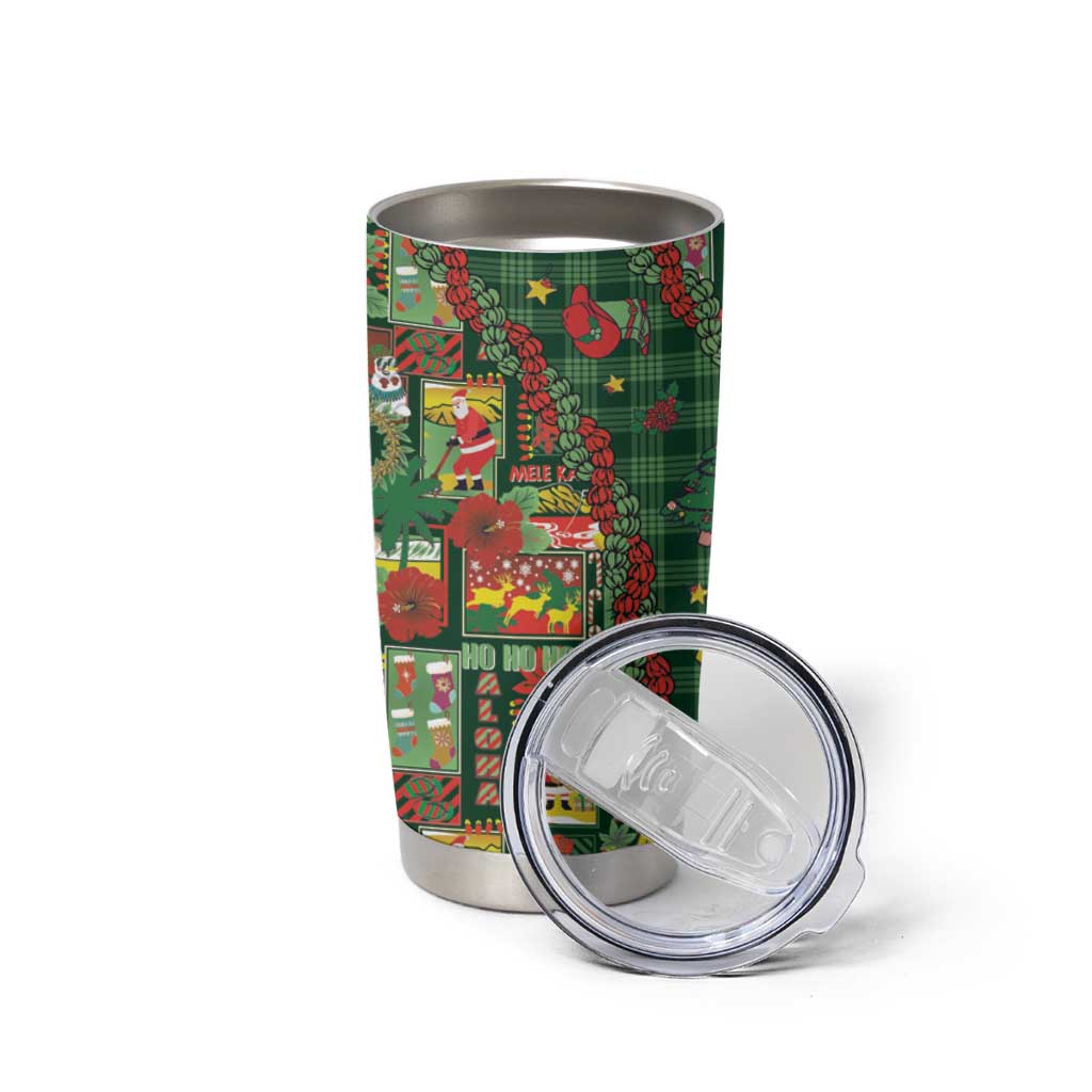 Mele Kalikimaka Pakalana Pikake Lei Tumbler Cup Hawaiian Rodeo Paniolo Ulaula Palaka LT9 - Polynesian Pride