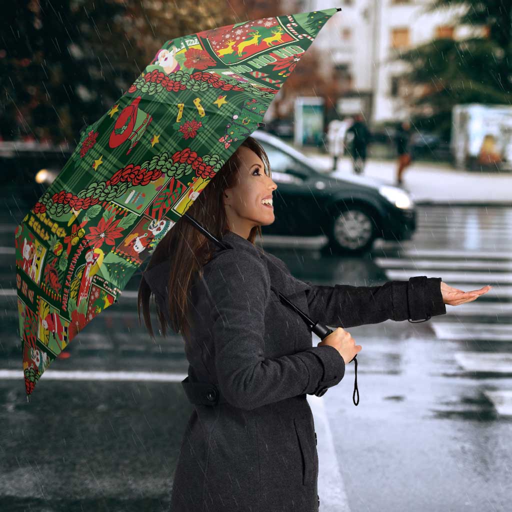 Mele Kalikimaka Pakalana Pikake Lei Umbrella Hawaiian Rodeo Paniolo Ulaula Palaka - Polynesian Pride