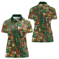 Mele Kalikimaka Pakalana Pikake Lei Women Polo Shirt Hawaiian Rodeo Paniolo Ulaula Palaka LT9 - Polynesian Pride