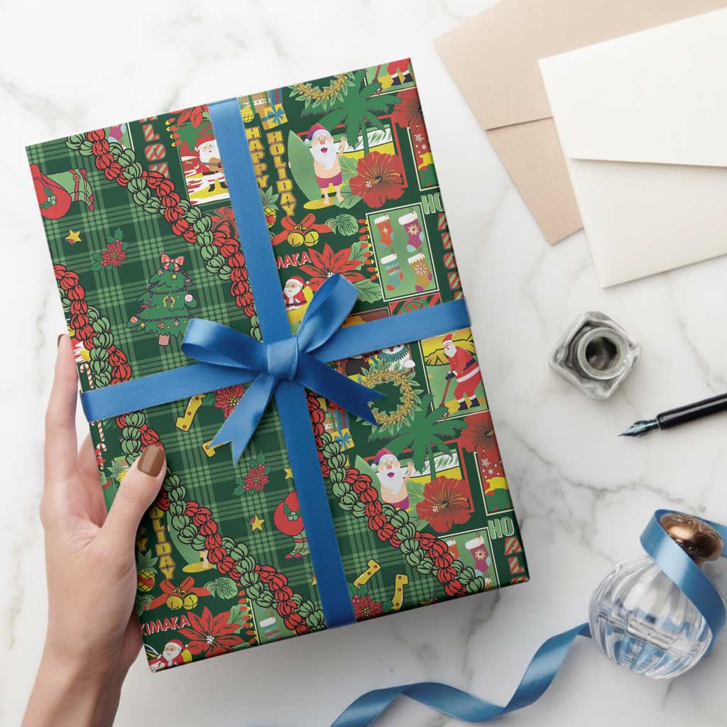 Mele Kalikimaka Pakalana Pikake Lei Wrapping Paper Hawaiian Rodeo Paniolo Ulaula Palaka - Polynesian Pride