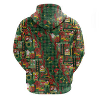 Mele Kalikimaka Pakalana Pikake Lei Zip Hoodie Hawaiian Rodeo Paniolo Ulaula Palaka - Polynesian Pride