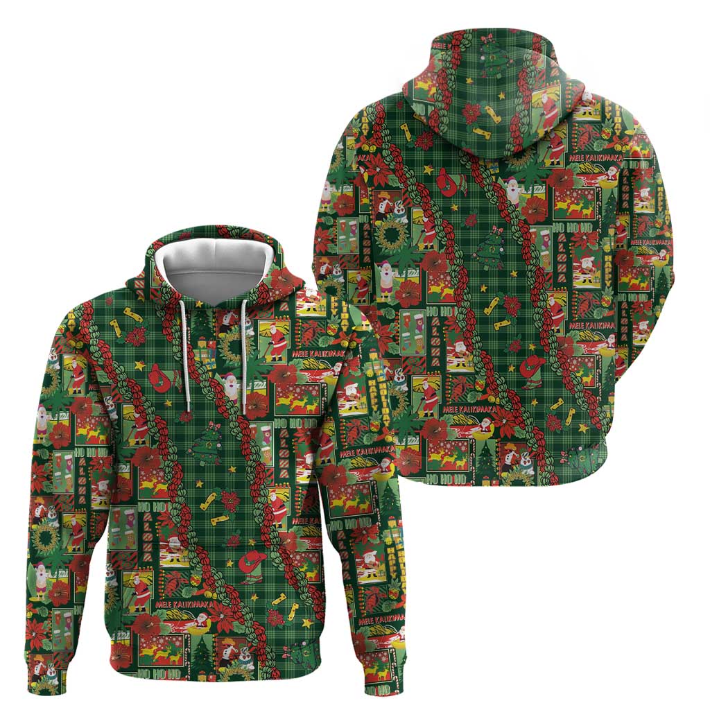 Mele Kalikimaka Pakalana Pikake Lei Zip Hoodie Hawaiian Rodeo Paniolo Ulaula Palaka - Polynesian Pride