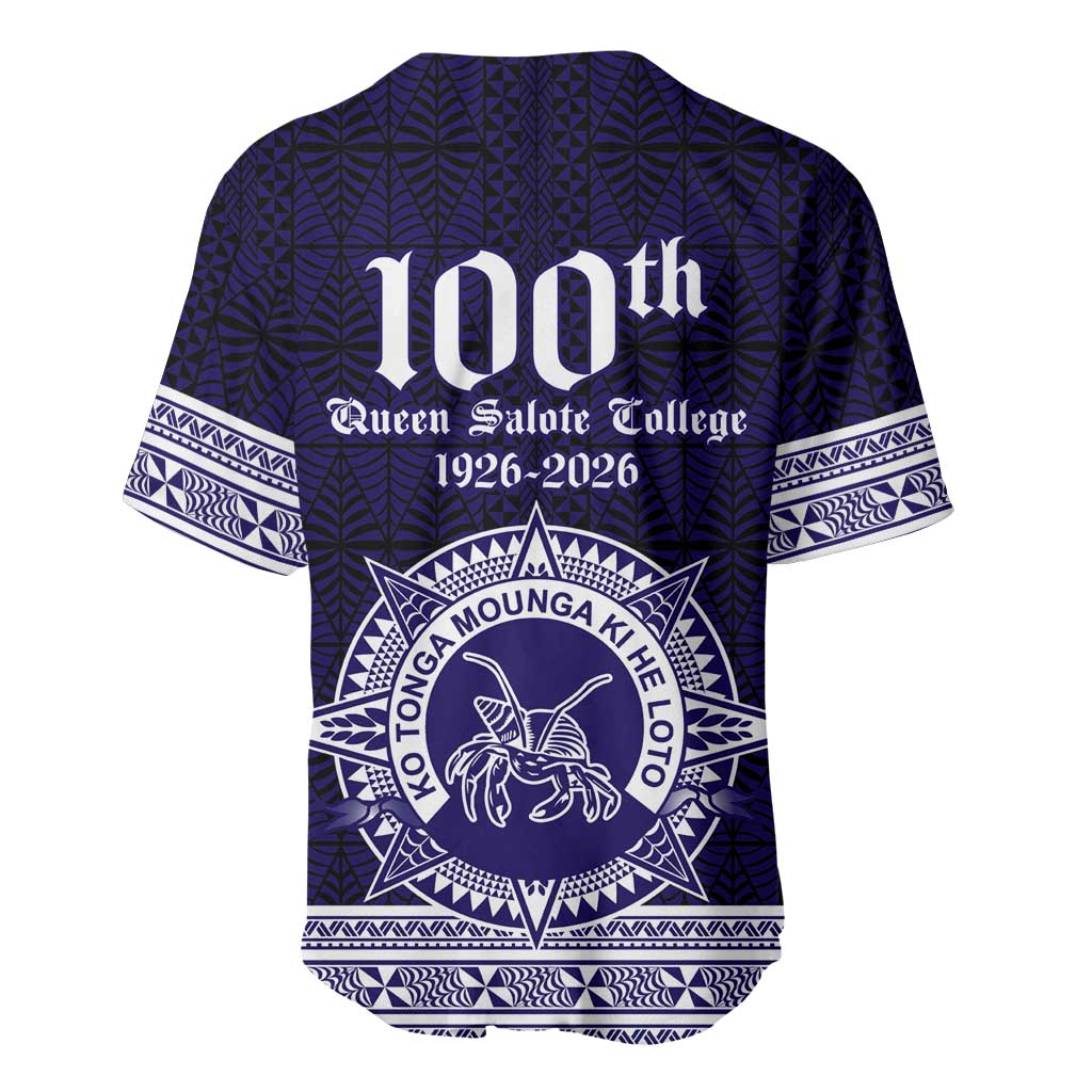 Tonga Queen Salote College 100 years Baseball Jersey QSC 1926-2026 Tongan Pattern