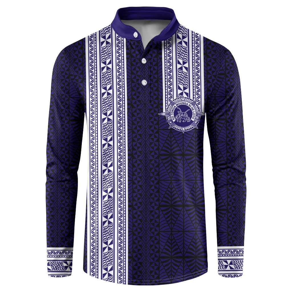 Tonga Queen Salote College 100 years Button Sweatshirt QSC 1926-2026 Tongan Pattern