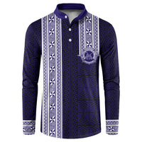 Tonga Queen Salote College 100 years Button Sweatshirt QSC 1926-2026 Tongan Pattern