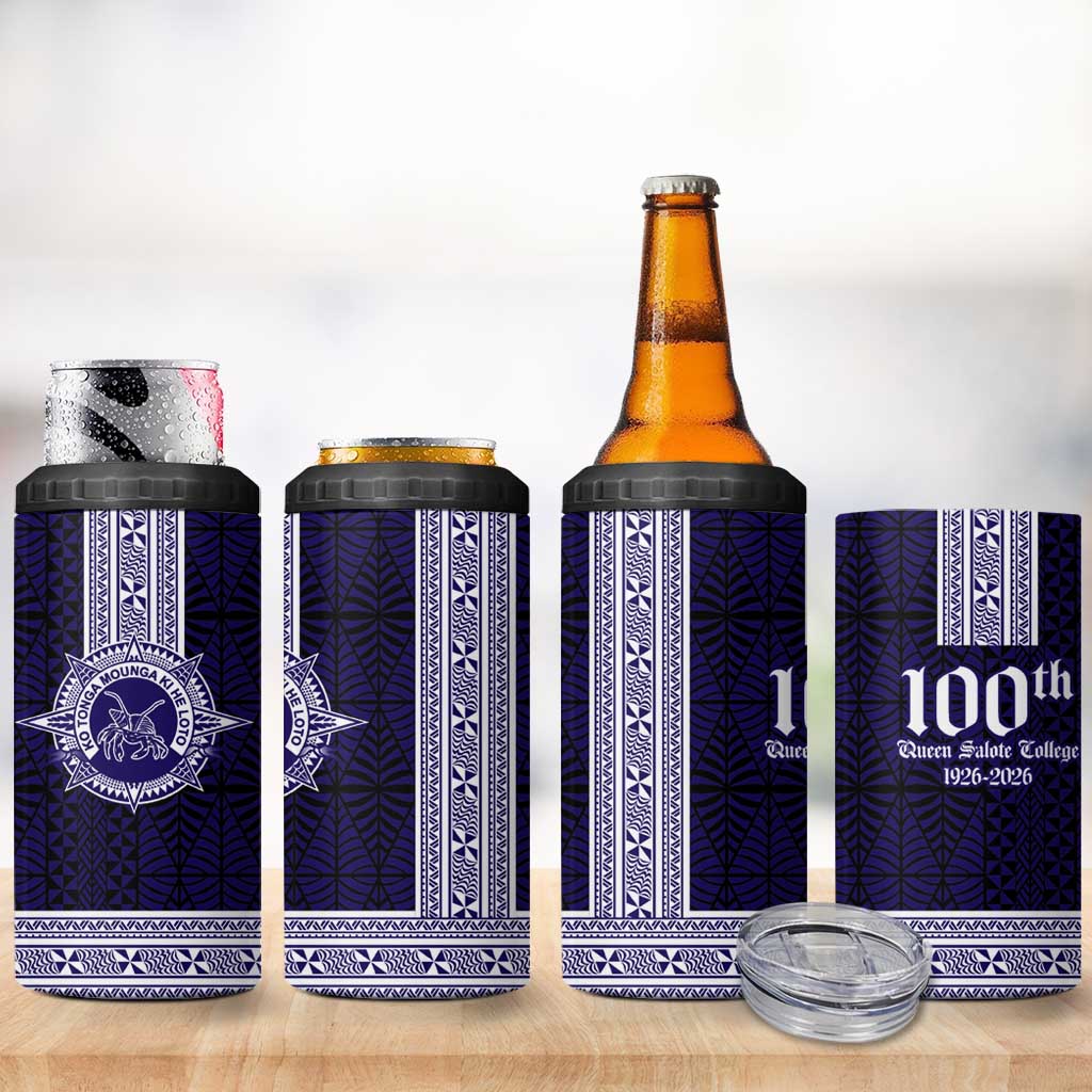 Tonga Queen Salote College 100 years 4 in 1 Can Cooler Tumbler QSC 1926-2026 Tongan Pattern