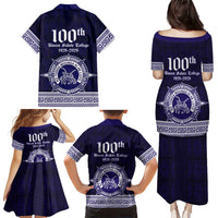 Tonga Queen Salote College 100 years Family Matching Puletasi and Hawaiian Shirt QSC 1926-2026 Tongan Pattern LT9 - Polynesian Pride